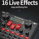 V8S Sound Card Mobile Phone Computer Anchor Live K Song Recording Microphone, Specification:V8S + Golden Net BM700 Set