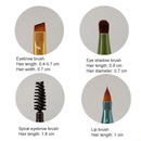 Colorful Portable Four-Head Makeup Brush Lip Brush Eyebrow Brush Eye Shadow Brush