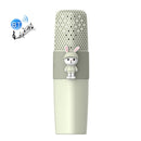 K9 Children Wireless Bluetooth Mobile Phone K Song Treasure Microphone Audio(Light Green Rabbit)