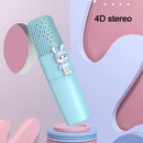 K9 Children Wireless Bluetooth Mobile Phone K Song Treasure Microphone Audio(Blue Bunny)