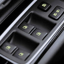 2 PCS Car Window Sticker Lifter Modified Sticker Car Luminous Switch Car Window Button Car Sticker(Luminous Orange)