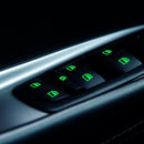 2 PCS Car Window Sticker Lifter Modified Sticker Car Luminous Switch Car Window Button Car Sticker(Luminous Orange)