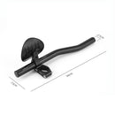 BG-HX-FS-04 Bicycle Aluminum Alloy Frosted Split Rest Bar Mountain Long-Distance Rest Bar Road Bike Bend Bar Riding Equipment(Black)