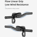BG-HX-FS-04 Bicycle Aluminum Alloy Frosted Split Rest Bar Mountain Long-Distance Rest Bar Road Bike Bend Bar Riding Equipment(Black)