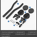 BG-HX-FS-04 Bicycle Aluminum Alloy Frosted Split Rest Bar Mountain Long-Distance Rest Bar Road Bike Bend Bar Riding Equipment(Black)