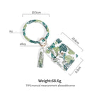 2 PCS PU Leather Wrist Keychain Multi-Layer Card Holder Coin Purse(Sakura )