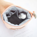 Corduroy Retractable Drop-Down Pencil Case Student Stationery Storage Bag(Gray Cat)