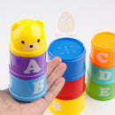 Educational Baby Toys 6Month Figures Letters Foldind Stack Cup Tower Children Early Intelligence