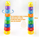 Educational Baby Toys 6Month Figures Letters Foldind Stack Cup Tower Children Early Intelligence