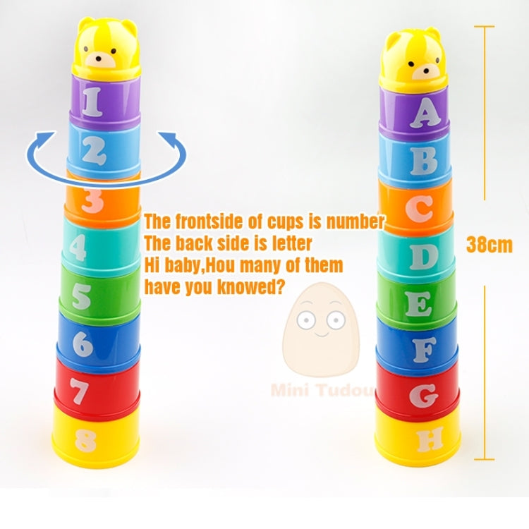 Educational Baby Toys 6Month Figures Letters Foldind Stack Cup Tower Children Early Intelligence