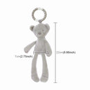 Rabbit Bear Soft Plush Toy for Infant Bed Pram With Hanging Ring(Bear)