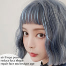Wig Female Corn Perm Short Curly Hair Simulation Chemical Fiber Wig Headgear(Honey Pudding 25CM)