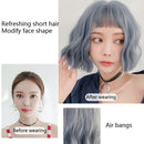 Wig Female Corn Perm Short Curly Hair Simulation Chemical Fiber Wig Headgear(Honey Pudding 25CM)
