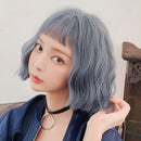 Wig Female Corn Perm Short Curly Hair Simulation Chemical Fiber Wig Headgear(Honey Pudding 25CM)