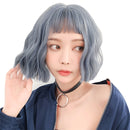 Wig Female Corn Perm Short Curly Hair Simulation Chemical Fiber Wig Headgear(Thin Rattan 25CM)
