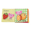 Baby Rattles Toy Soft Animal Cloth Book Newborn Stroller Hanging Toy Early Learning Education Baby Toys(Fruit)