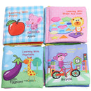 Baby Rattles Toy Soft Animal Cloth Book Newborn Stroller Hanging Toy Early Learning Education Baby Toys(Fruit)