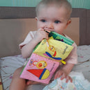 Baby Rattles Toy Soft Animal Cloth Book Newborn Stroller Hanging Toy Early Learning Education Baby Toys(Fruit)