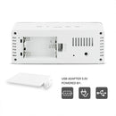 LED Mirror Alarm Clock Digital Snooze Table Clock Electronic Time Temperature Large Display with Wake Up Light White Light