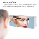 LED Mirror Alarm Clock Digital Snooze Table Clock Electronic Time Temperature Large Display with Wake Up Light White Light