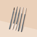 5 PCS Beauty Soso Ultra-Fine Eyebrow Pencil Double-Headed Eyebrow Pencil Waterproof And Sweat-Proof Makeup Beauty Tools, Net weight: Fine Round Refill(3 Natural Brown)