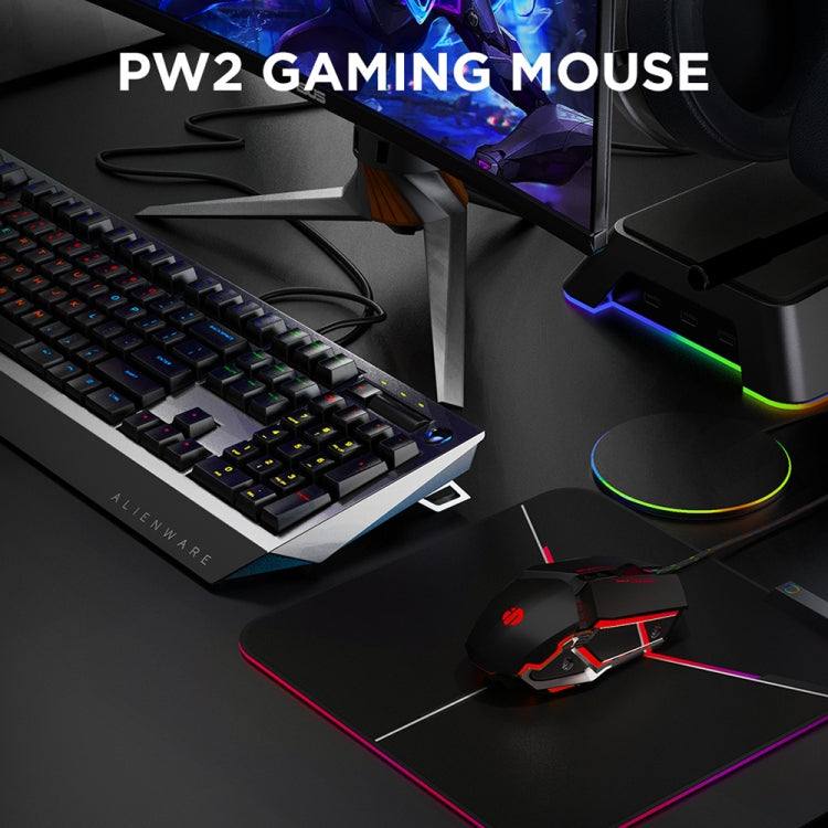 Inphic PW2 4000 DPI 6 Keys Home Office Luminous Macro Programming USB Computer Mechanical Game Wired Mouse(Jedi Password)