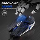 Inphic PW2 4000 DPI 6 Keys Home Office Luminous Macro Programming USB Computer Mechanical Game Wired Mouse(Jedi Password)