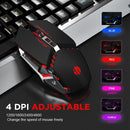 Inphic PW2 4000 DPI 6 Keys Home Office Luminous Macro Programming USB Computer Mechanical Game Wired Mouse(Jedi Password)