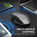 Inphic PM6 6 Keys 1000/1200/1600 DPI Home Gaming Wireless Mechanical Mouse, Colour: Gray Wireless Charging Silent Version