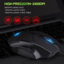 Inphic PW1 Game Mute Macro Definition Illuminated Wired Mouse, Cable Length: 1.5m(Black Business Version)