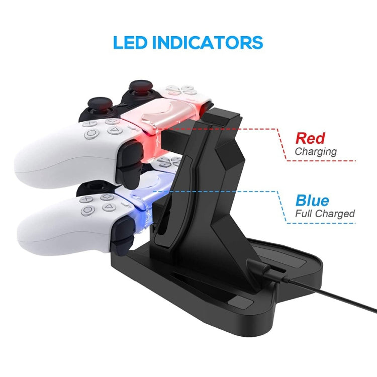 2 PCS Gamepad Bracket Two-Seater Charger For PS5