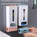 2 PCS Garbage Bag Storage Box Wall-Mounted Extraction Plastic Bag Storage Box Portable Kitchen Storage Box(Pink)