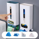2 PCS Garbage Bag Storage Box Wall-Mounted Extraction Plastic Bag Storage Box Portable Kitchen Storage Box(Pink)