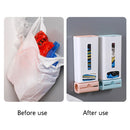 2 PCS Garbage Bag Storage Box Wall-Mounted Extraction Plastic Bag Storage Box Portable Kitchen Storage Box(Pink)