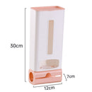 2 PCS Garbage Bag Storage Box Wall-Mounted Extraction Plastic Bag Storage Box Portable Kitchen Storage Box(Pink)