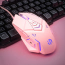 Inphic PW5P 4800 DPI 7 Keys Home Computer USB Gaming Luminous Wired Mouse, Cable Length: 1.5m(Pink)