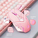 Inphic PW5P 4800 DPI 7 Keys Home Computer USB Gaming Luminous Wired Mouse, Cable Length: 1.5m(Pink)
