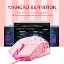 Inphic PW5P 4800 DPI 7 Keys Home Computer USB Gaming Luminous Wired Mouse, Cable Length: 1.5m(Pink)