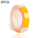 2 PCS CIDY 9mm 3D Embossed Manual Label Tape, Suitable Label Machine DYMO1610 / Motex1540 Sticker Printer(Yellow 3D-625)