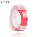 2 PCS CIDY 9mm 3D Embossed Manual Label Tape, Suitable Label Machine DYMO1610 / Motex1540 Sticker Printer(Pink 3D-PK25)
