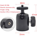 BH-906 Mini Desktop Aluminum Alloy Tripod Mini Ball Head 360 Degree Pan 90 Degree Tilt Tripod