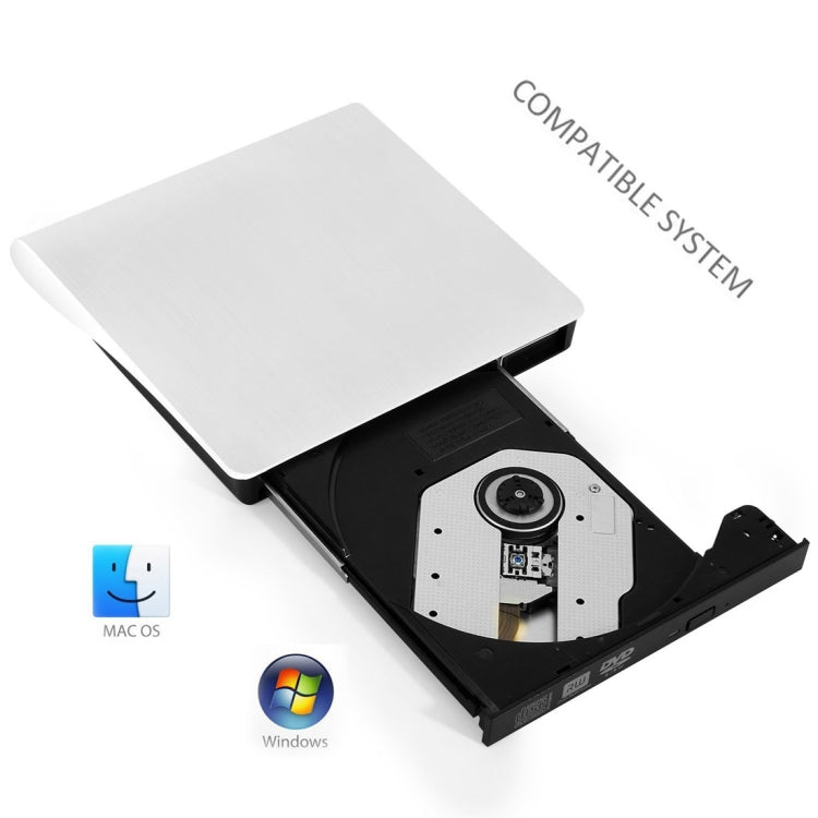 Brushed Texture USB 3.0 POP-UP Mobile External DVD-Rw DVD / CD Rewritable Drive External ODD & HDD Device