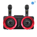 SDRD SD-307 2 in 1 Family KTV Portable Wireless Live Dual Microphone + Bluetooth Speaker(Black)