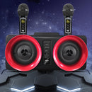 SDRD SD-307 2 in 1 Family KTV Portable Wireless Live Dual Microphone + Bluetooth Speaker(Black)