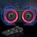 SDRD SD-307 2 in 1 Family KTV Portable Wireless Live Dual Microphone + Bluetooth Speaker(Black)