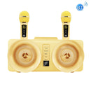 SDRD SD-307 2 in 1 Family KTV Portable Wireless Live Dual Microphone + Bluetooth Speaker(Gold)