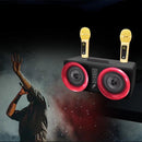 SDRD SD-307 2 in 1 Family KTV Portable Wireless Live Dual Microphone + Bluetooth Speaker(Gold)