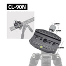 YJ CL-90N 90mm Quick Release Clamp Adapter Plate Mount For Arca