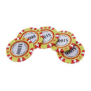 100 PCS Texas Hold'em Clay Chips Professional Casino Coin(Par Value and Color Random Delivery)