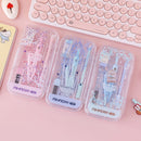 AIHAO 2 PCS Compass/Mechanical Pencil/Eraser/Pen Core/Ruler/Protractor Stationery Set Random Colour Delivery